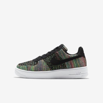 Nike Air Force 1 Flyknit 2.0 - Nagyobb Gyerek Air Force 1 - Fekete/Rózsaszín/Fekete